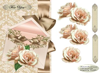 Roses Envelop Bow Over the Edge