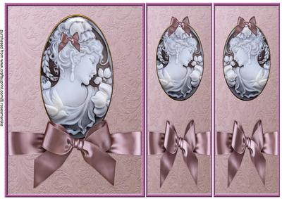 Vintage Cameo in Purple with Bookmarks