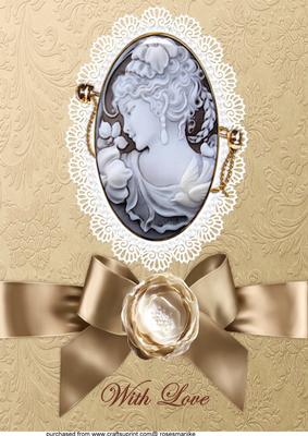A4 Vintage Cameo in Brown Gold