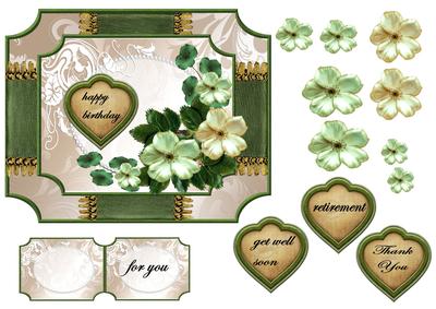 Male Card in Green and Silver