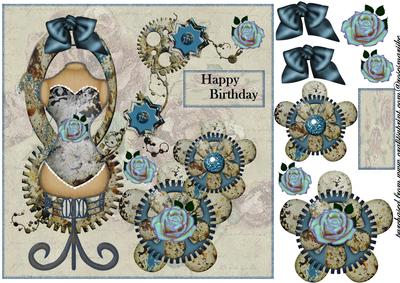 Steampunk in Vintage Bleu