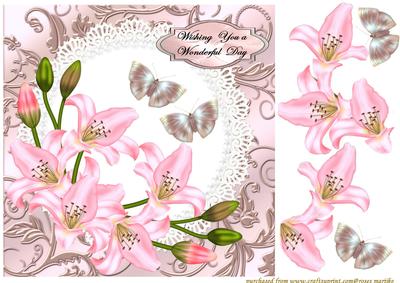 Lillies,lace and Butterflies - 