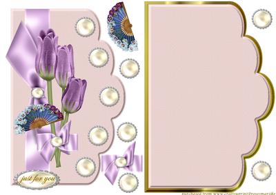 Scallop with Tulips in Purple