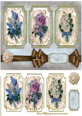 Vintage Floral in Old Bleu