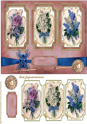 Vintage Floral in Dark Pink