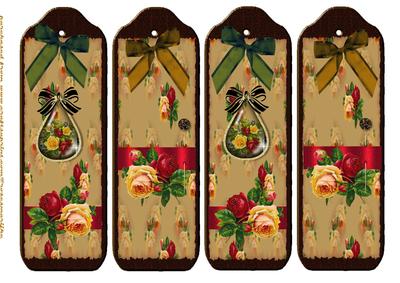 Vintage Roses Bookmarks