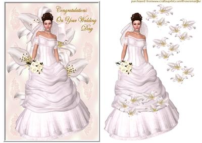 Wedding Bride with Lillies