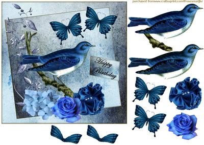 Vintage Bleu Bird
