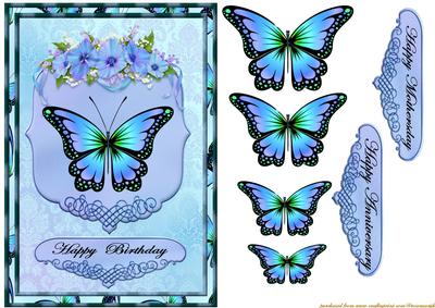 Butterflie Kisses in Bleu