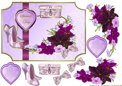 Elegant Purple & Gold Satin Special Day