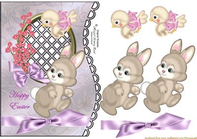 Scalloped Edged S Latticce Card Easter