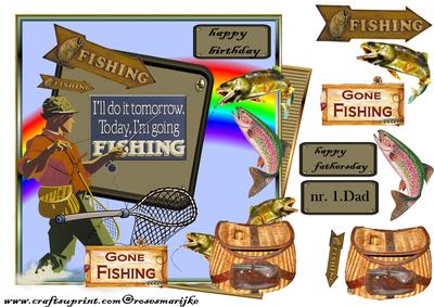 Gone Fishing Fathersday/birthday