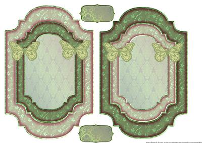 Toppers in Vintage Green with Butterflies
