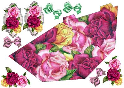 Pyramidecard Vintage Roses