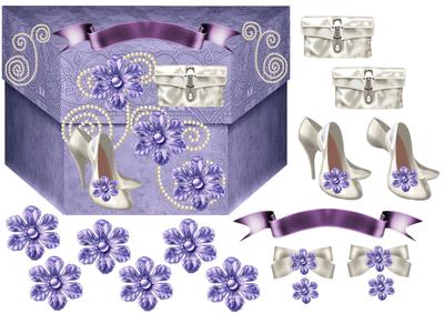 Boxcard Design in Lavender and Satin - 