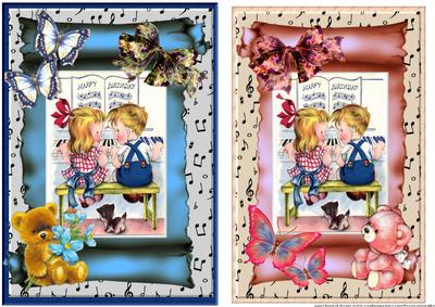 Vintage Music Birthday Boy & Girl