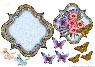 Oriental Topper Butterflies and Flowers