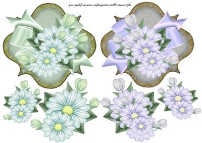 Floral Toppers with Satin Bow