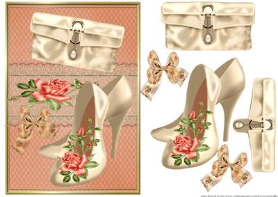 Beautiful Satin Shoes and Roses