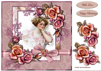 Victorian Vintage Lady with Roses