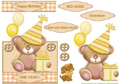 Birthday Bear Over the Edge