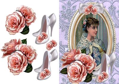 Vintage Lady with Roses