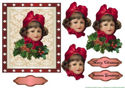 Vintage Christmas Girl
