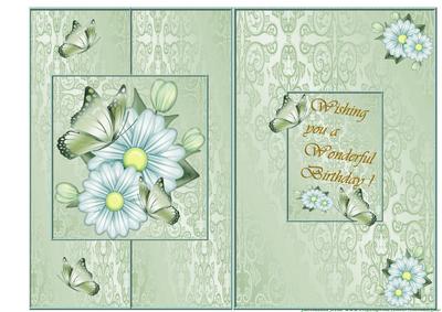 Fold Back Floral Card