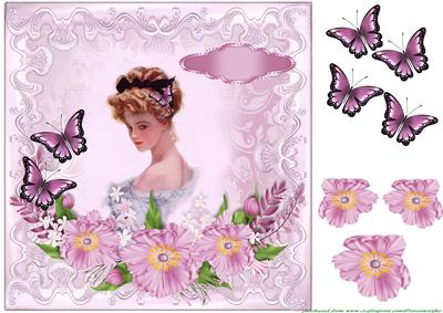 Lovely Vintage Lady in Pink