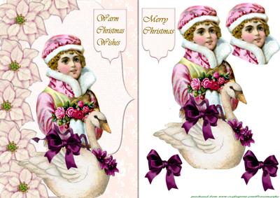Vintage Christmas Snow Girl