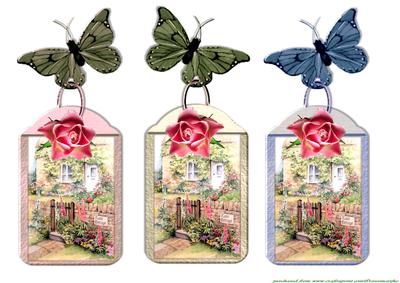 Gift Tags / Toppers / Rose Cottage