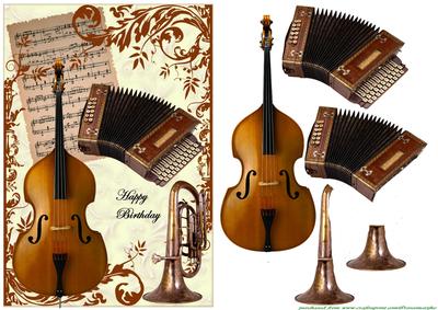 Music Male Card Vintage