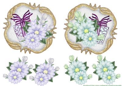 Floral Twister Card Two Cards