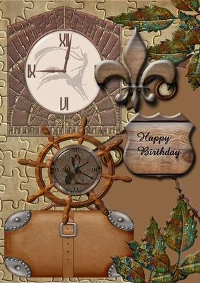 Vintage A4 Male Card