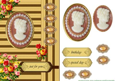 Vintage Cameo in Brown