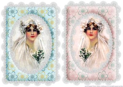 Vintage Bride in Modern Lace Frame