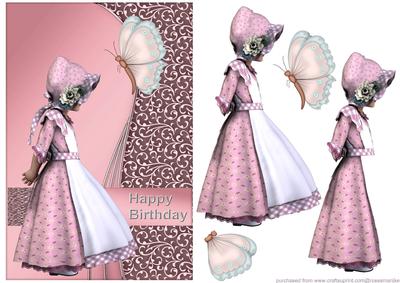 Bonnet Girl in Pink