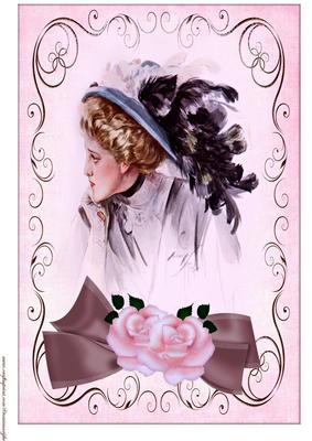 A4 Vintage Lady