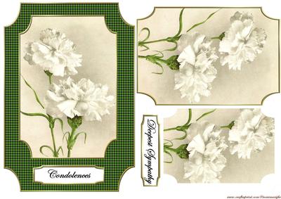 Vintage Condolences Floral Card