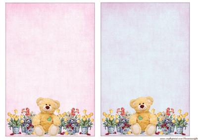 Background Toppers Baby Bleu & Pink