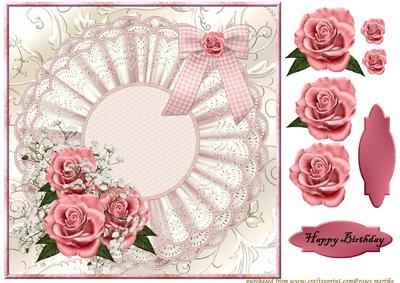 Floral Topper Pink Roses