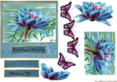 Sympathy Vintage Water Lillies