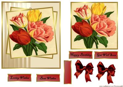 Vintage Tulips Classic Card