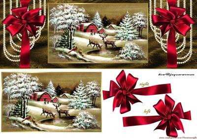 Romantic Snowscene Large Dl Card