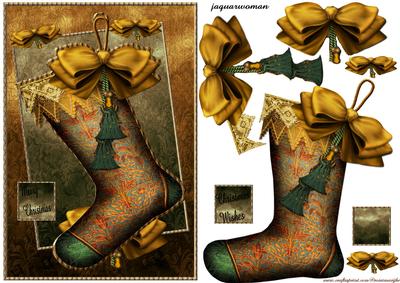 Christmas Golden Stockings