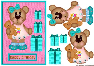 Cute Bear Birthday Girl