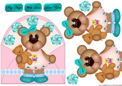 Cute Bear Envelop Love You