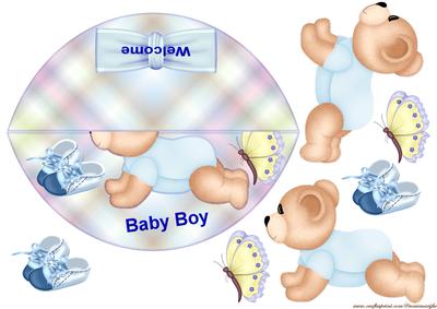 Baby Boy Wobble Card