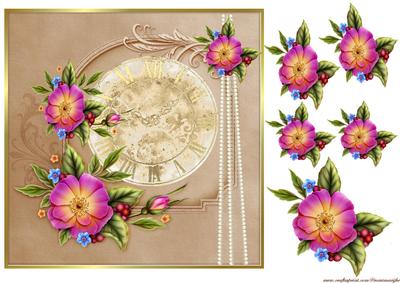 Vintage Floral Time