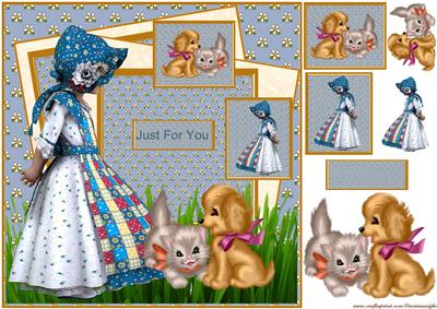 Girl and Pets